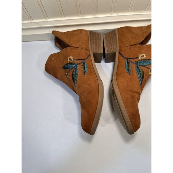 indigo Chanted Ankle Booties Embroidery SIZE 6 - Picture 5 of 16
